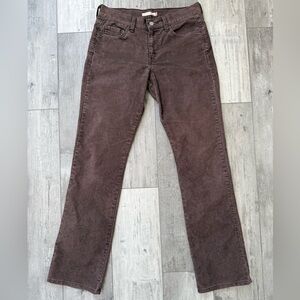 Levi’s 505 Straight Leg Brown Corduroy Pants Womens 4M Classic Mid Rise Y2K